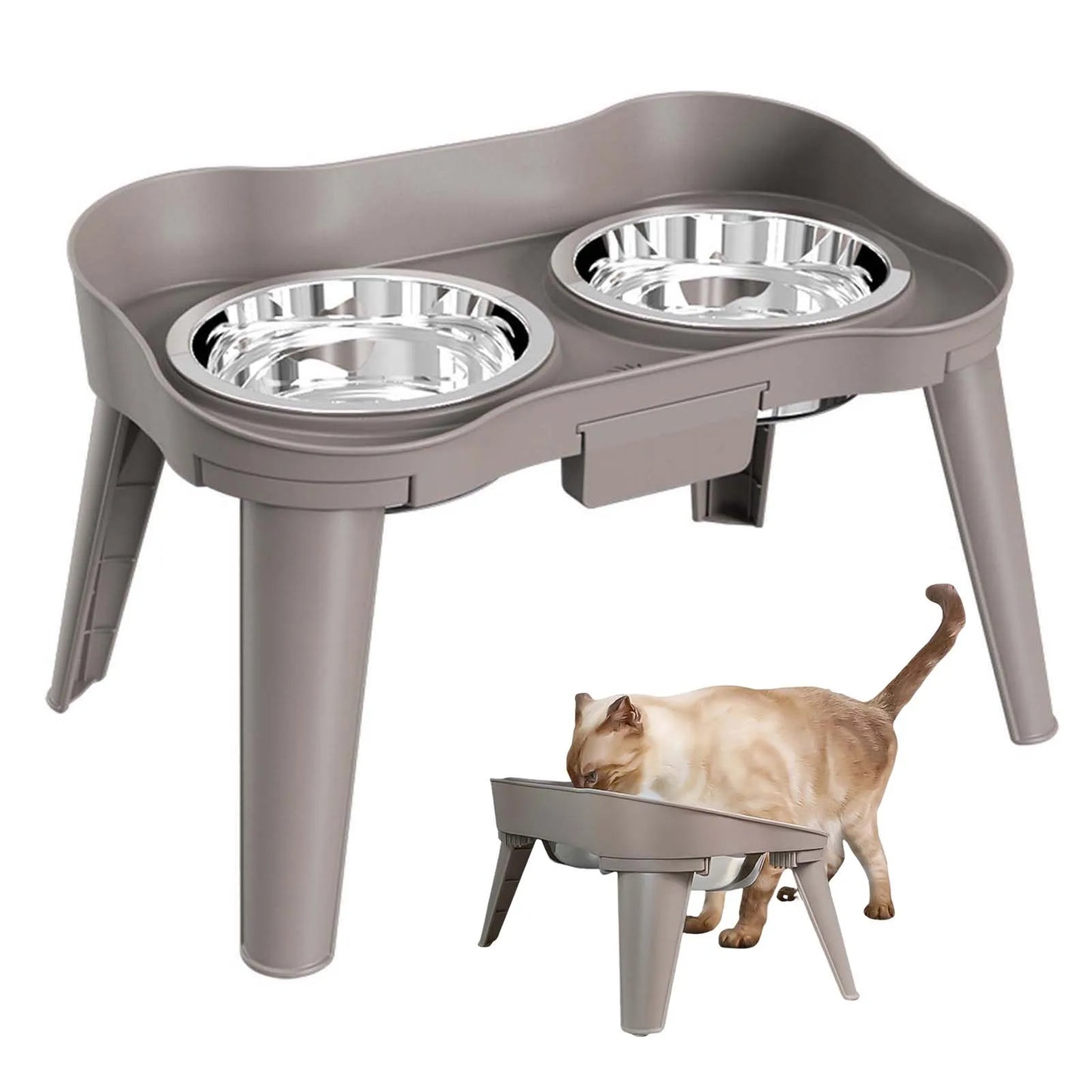 Raised Stand Elevated Dog Feeder Easy to Use and Store Feeder Eating Bowls Suitable for Promote Healthy Digestion Dropshipping