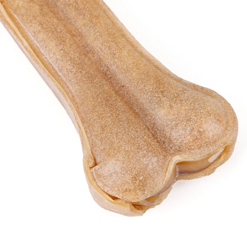 8 Inch Cowhide Bone Non-Toxic Creative Teeth Clean Stick Anti-bite Puppy Teething Toys for Small Medium Large Dog