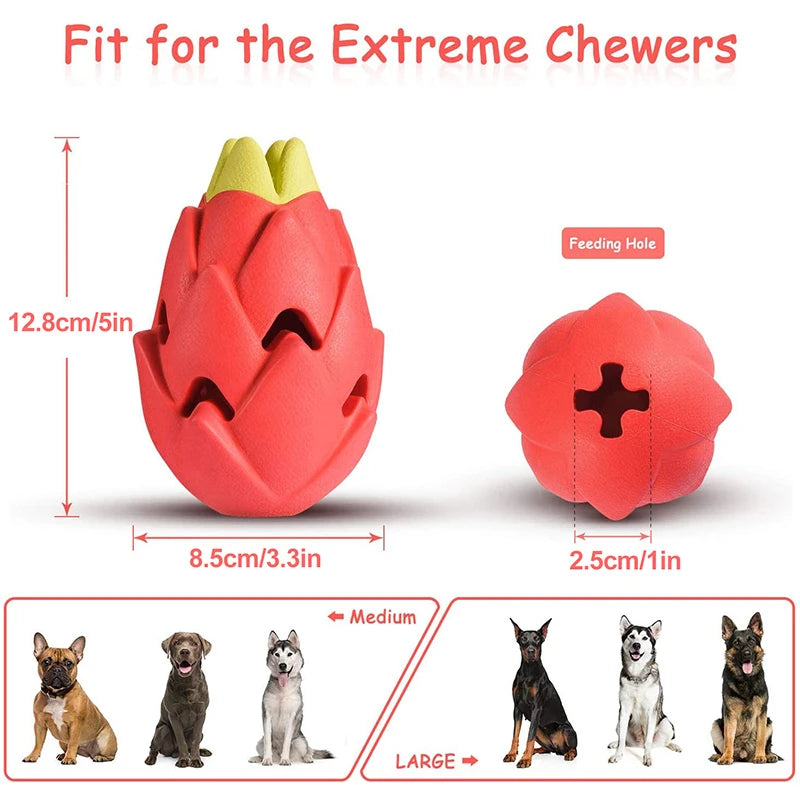 Benepaw Indestructible Pitaya Dog Chew Toys For Small Medium Large Breed Safe Teething Interactive Puppy Treat Toys Pet Play