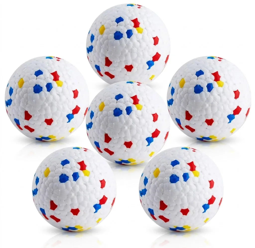 6PCS 5cm ETPU Dog Balls, Indestructible Non-Toxic Chew Toy, Floating Teeth Cleaning Interactive Toy for Small Dogs Puppy