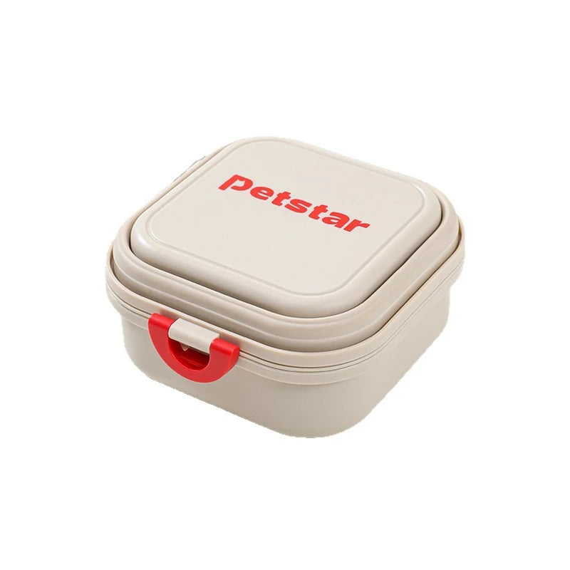 2 IN 1 Pet Outdoor Folding Bowl Travel Walking Portable Double-layer Drink Water Feeding Bowls for Small Medium Cat Dog Feeders