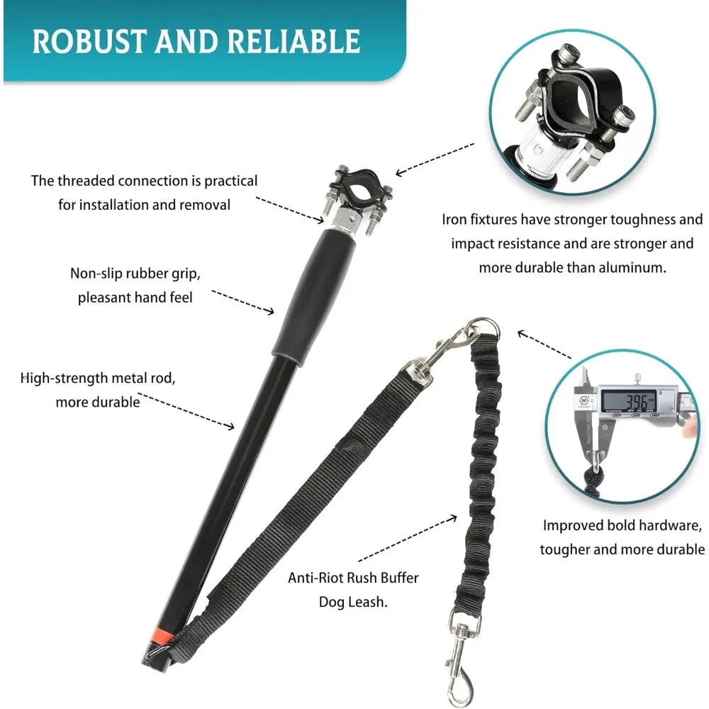 Dog Bicycle Exerciser Leash Hands Free Bicycle Dog Leash Dog Bike Leash Jogging Cycling Bicycle-Cruises Outdoor Safe with Pets