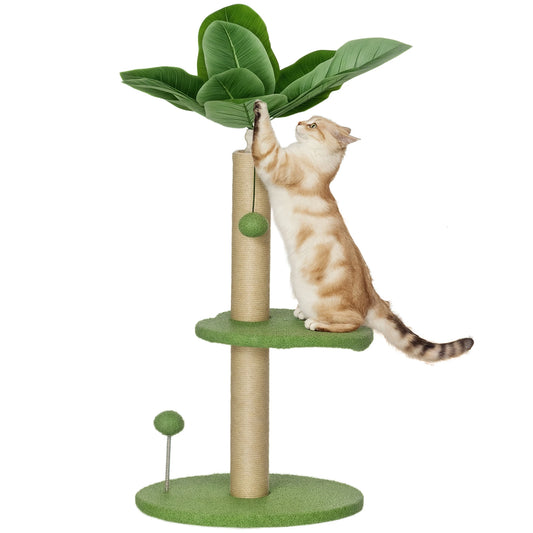 Cat TREE, cat climbing TREE, 83 cm tall, with jute scratching post, toy balls, and Plush platforms