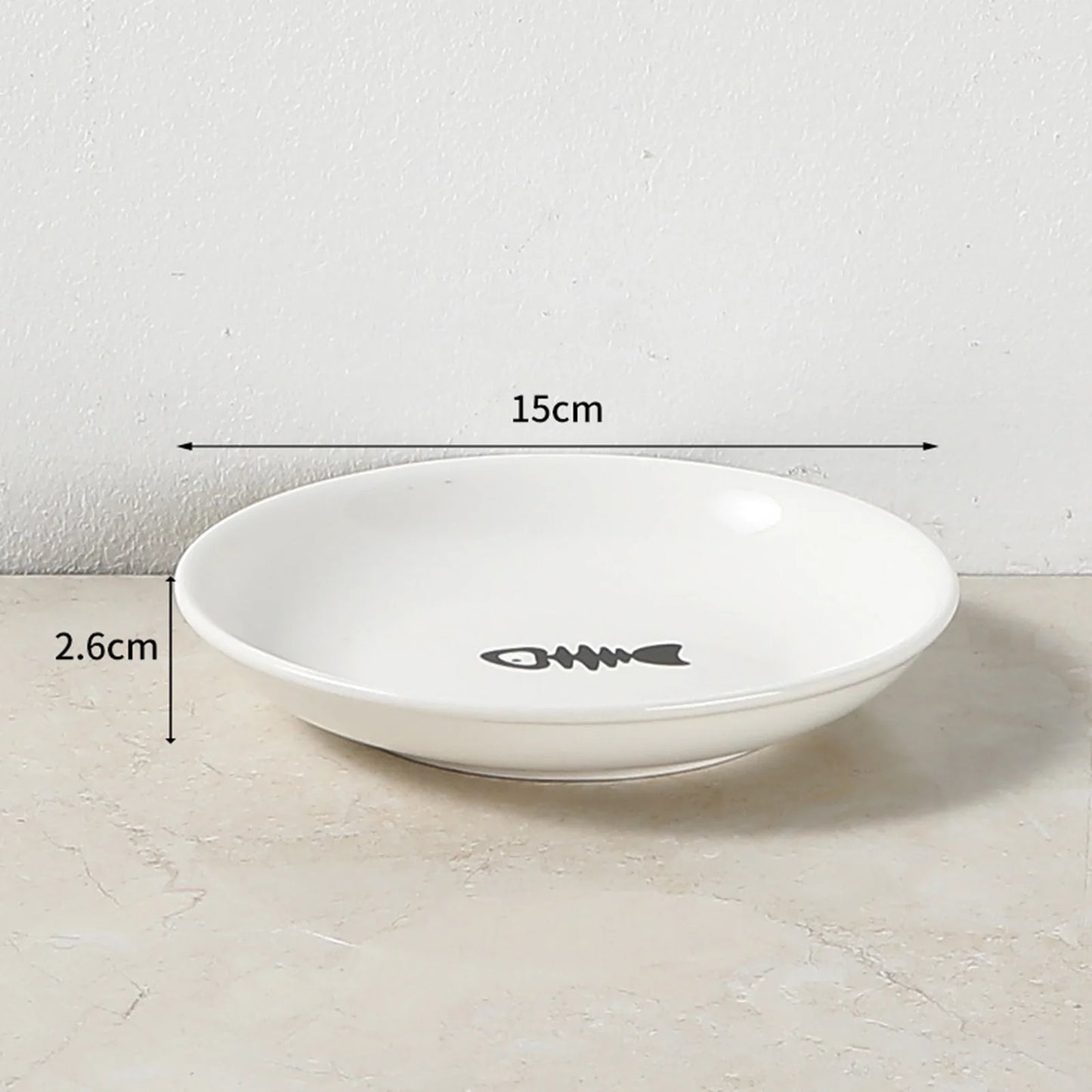 1pcs Ceramic Cat Food Bowl Wide  Safe Pets Water Food Bowls Non Slip Shallow Dish for Kitten Puppy Food Water Feeding