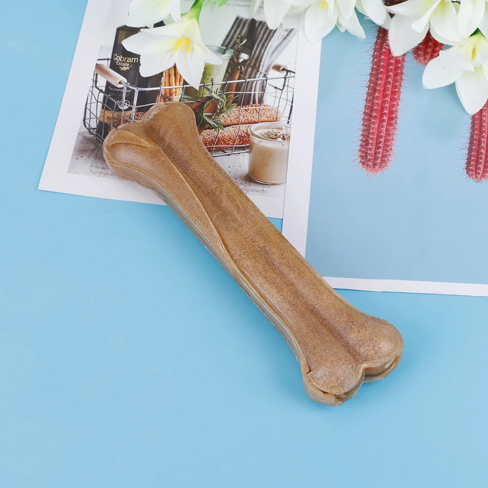 8 Inch Cowhide Bone Non-Toxic Creative Teeth Clean Stick Anti-bite Puppy Teething Toys  for Small Medium Large Dog