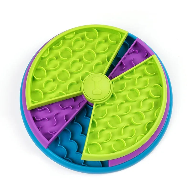 Dog Puzzle Slow Feeder Bowl 3 Tier Maze Rotating Interactive IQ Toy Cat Slow Feeder Pet Bowl for Dogs Cats