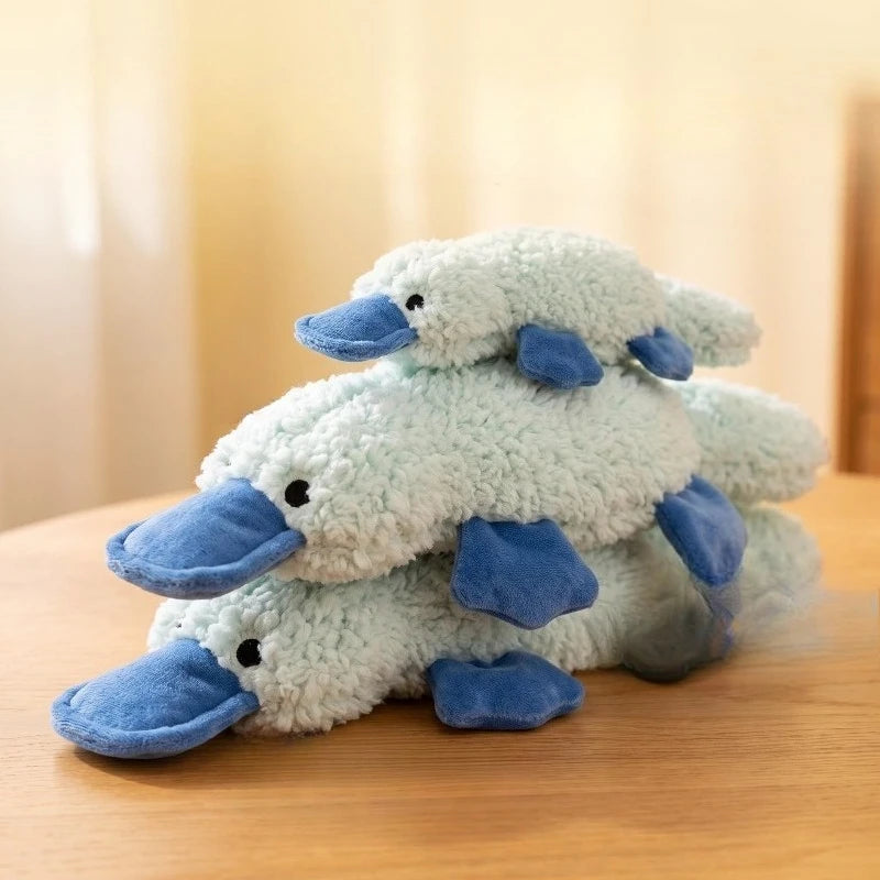 Pet Plush Chew Toy Interactive Soft Bite Playing Teasing Kitten Toy Simulation Duck Plush Dog Toys with Sound Pet Cat Toy