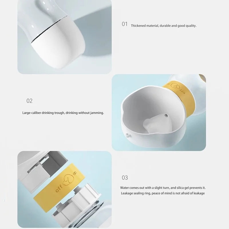 Dog Outdoor Water Bottle 2 in 1 High-temperature Resistance Portable Pets Drinking Bowls Feeders Cup for Small Medium Dogs Cats