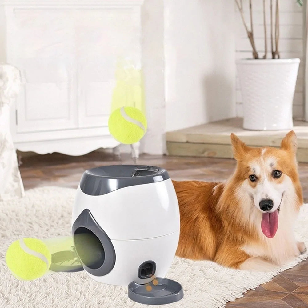 Automatic Dog Ball Launcher Dog Tennis Food Reward Machine Interactive Dog Ball Thrower for Medium & Small Dogs