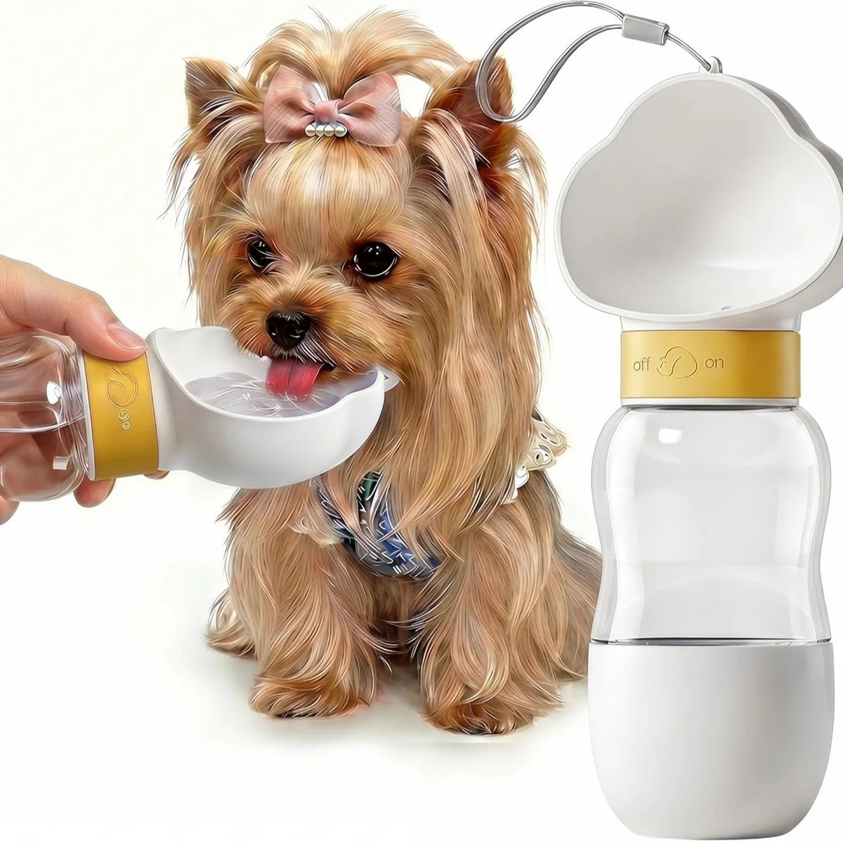 Dog Outdoor Water Bottle 2 in 1 High-temperature Resistance Portable Pets Drinking Bowls Feeders Cup for Small Medium Dogs Cats