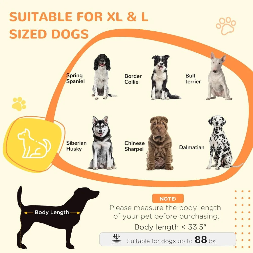 48 Inch Heavy Duty Dog Crate,Strong Steel Kennel for Large Dogs,4 Lockable Wheels,Double Doors & Openable Top, Customized
