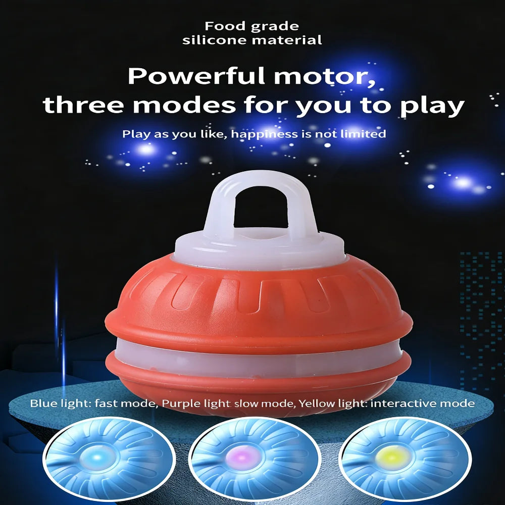 Dog Ball Toys Touch Activated, Rechargeable, Squeaky Dog Toy, Interactive Moving Ball for Pup with Rope for Medium Small Dogs Pu