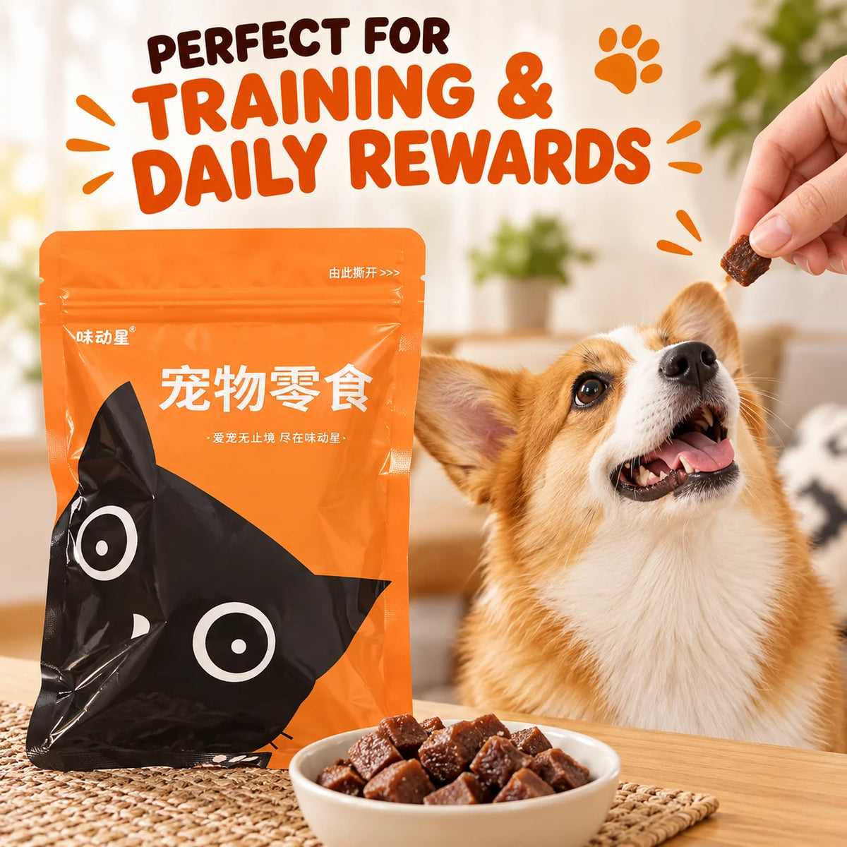 Beef Granules Dog Treats 120g Resealable Pet Snack Bites for Training Rewards Puppies and Adult Dogs Daily Treats