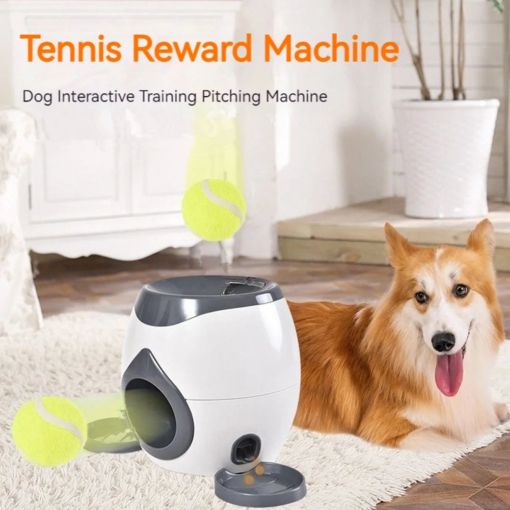 Automatic Dog Ball Launcher Dog Tennis Food Reward Machine Interactive Dog Ball Thrower for Medium & Small Dogs