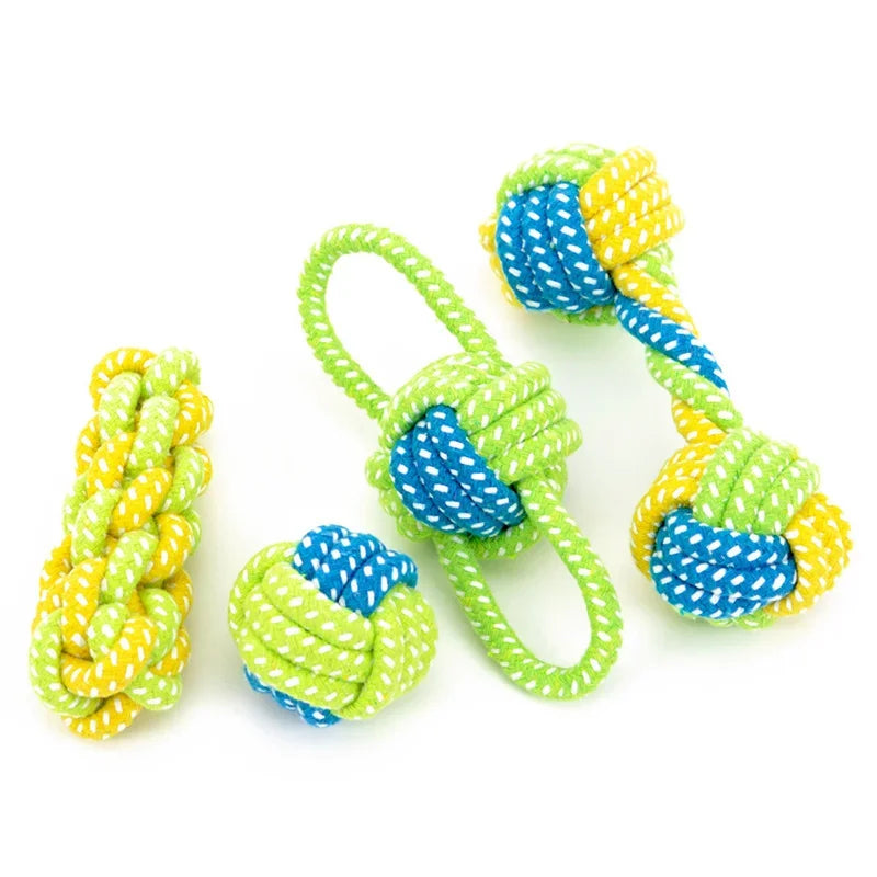 7PCS Dog Toys, Cotton Rope Chew, Interactive Ball, Toothbrush Toy for Small Large Dogs