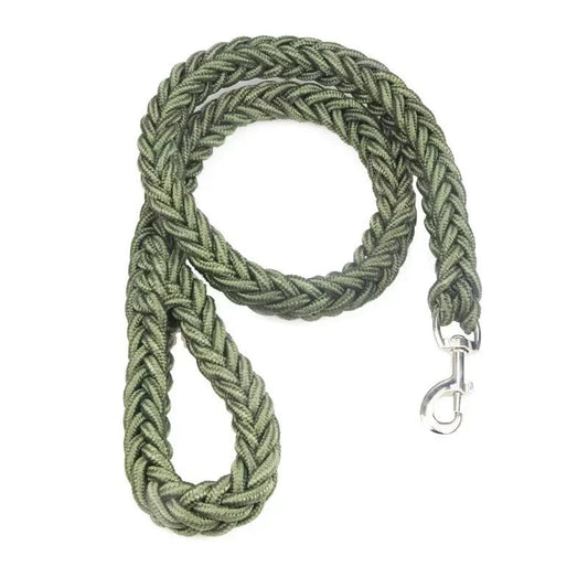 Large Dog Leash Nylon Braided Traction Rope Pet Walking Thick Hand Rope For Bulldog Rottweiler Hound Dogs Accessories