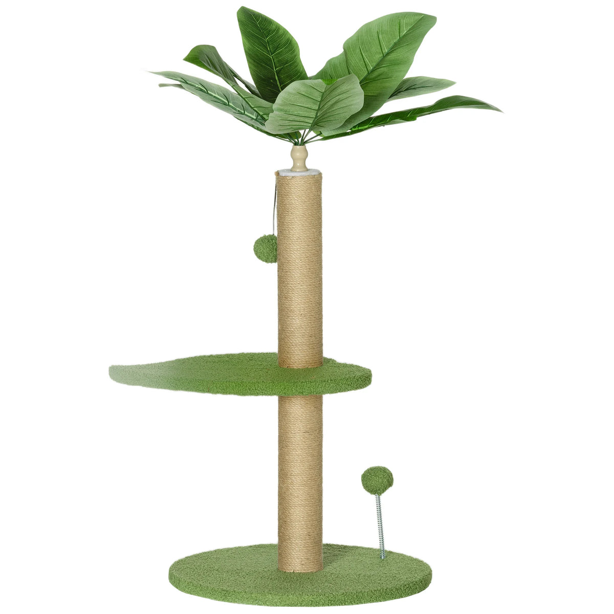 Cat TREE, cat climbing TREE, 83 cm tall, with jute scratching post, toy balls, and Plush platforms