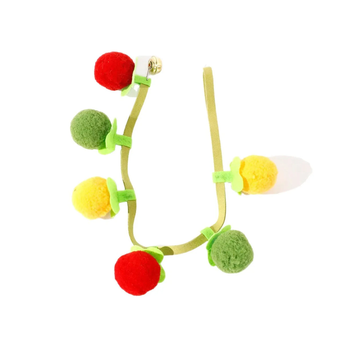 Durable Tomato Shaped Cat Teaser Toy with Bell Interactive Self-Play Kitten Toy for Boredom Relief Essential Pet Supplies