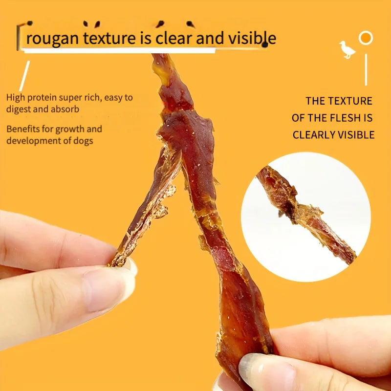 2-Pack(2 x 200g/7.05oz)Chicken Jerky Treats For Small, Medium, Large Dog, Made With Real Pure Chicken - Healthy