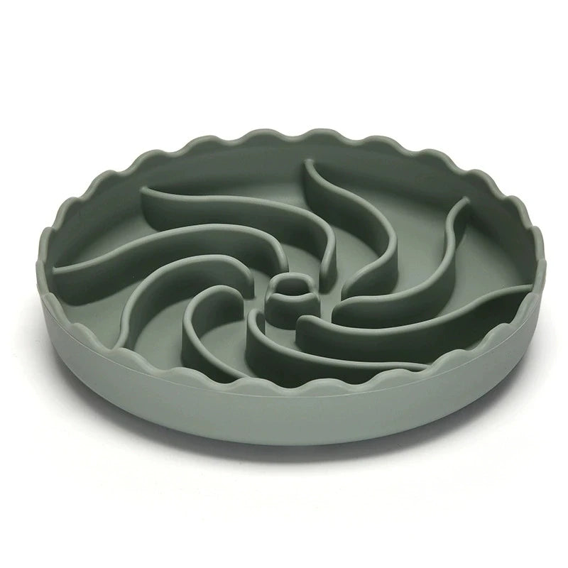 Dog Slow Food Bowl Food Grade Silicone Pet Slow Feeder Bowl with Suction Mat Dog Slow Eat Bowl Anti-choking Pet Feeding Supplies