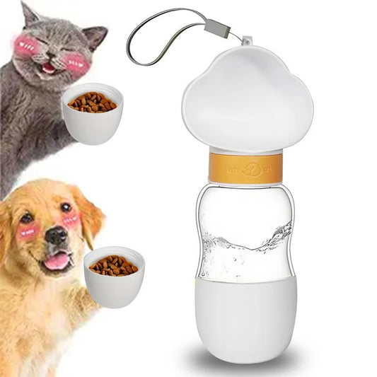 Dog Outdoor Water Bottle 2 in 1 High-temperature Resistance Portable Pets Drinking Bowls Feeders Cup for Small Medium Dogs Cats