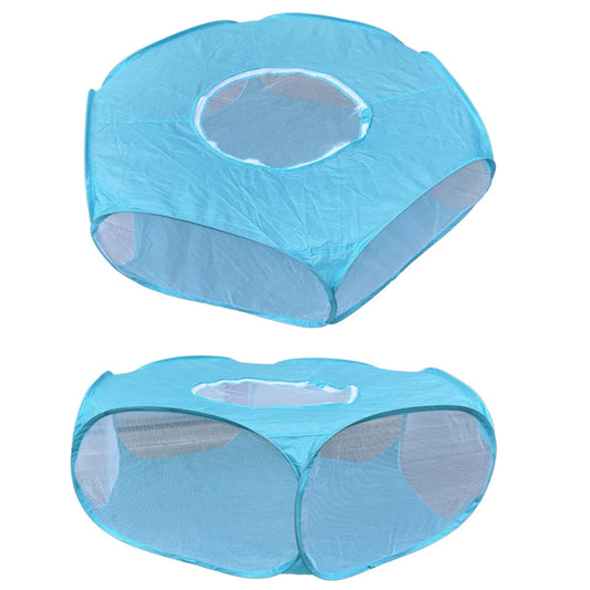 Portable Small Pet Cage Transparent Cat and Dog Cage Tent Pet Playpen Open Folding Yard Fence For Dog Hamster Rabbit Guinea Pig