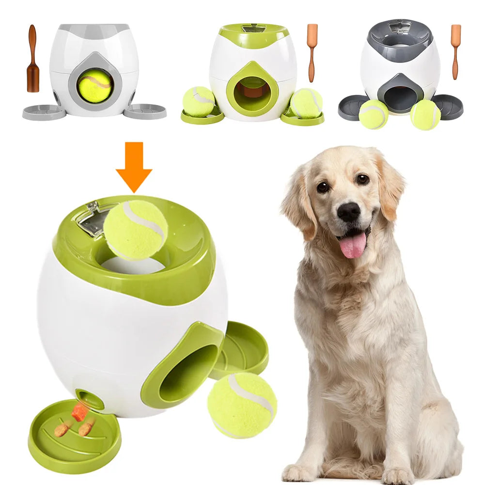 Automatic Dog Ball Launcher Dog Tennis Food Reward Machine Interactive Dog Ball Thrower for Medium & Small Dogs