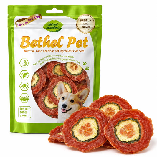Duck Cucumber Dog Treats 60g Crispy Meat Chips Pet Training Rewards Puppy Snacks for Small Medium Large Dogs Daily Treats