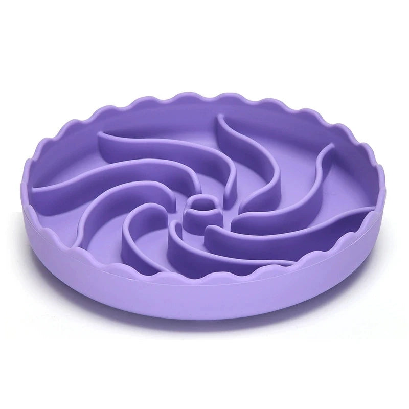Dog Slow Food Bowl Food Grade Silicone Pet Slow Feeder Bowl with Suction Mat Dog Slow Eat Bowl Anti-choking Pet Feeding Supplies