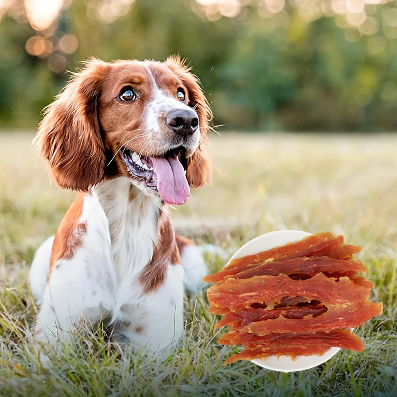 2-Pack(2 x 200g/7.05oz)Chicken Jerky Treats For Small, Medium, Large Dog, Made With Real Pure Chicken - Healthy
