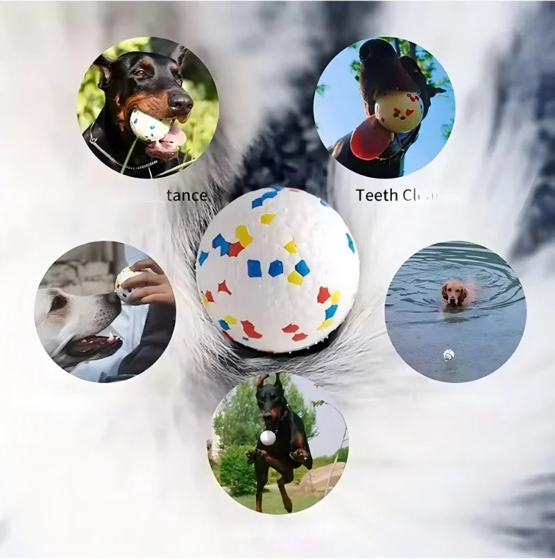 6PCS 5cm ETPU Dog Balls, Indestructible Non-Toxic Chew Toy, Floating Teeth Cleaning Interactive Toy for Small Dogs Puppy